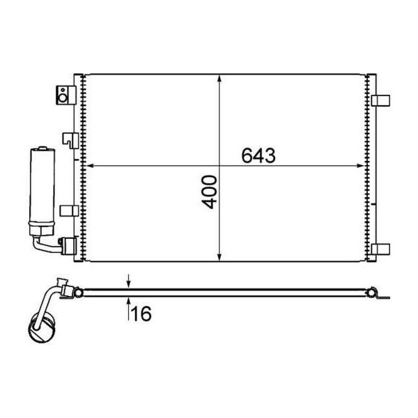 Mahle Ac 604 001S - Condensatore Aria Condizionata Oe 92100JD200 Con Essiccatore Per Qashqai +2 I (J10)-image