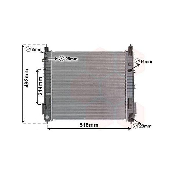 Van Wezel 33012710 - Oe 214103VD1A Radiatore, Raffreddamento Motore Per Note (E12)-image