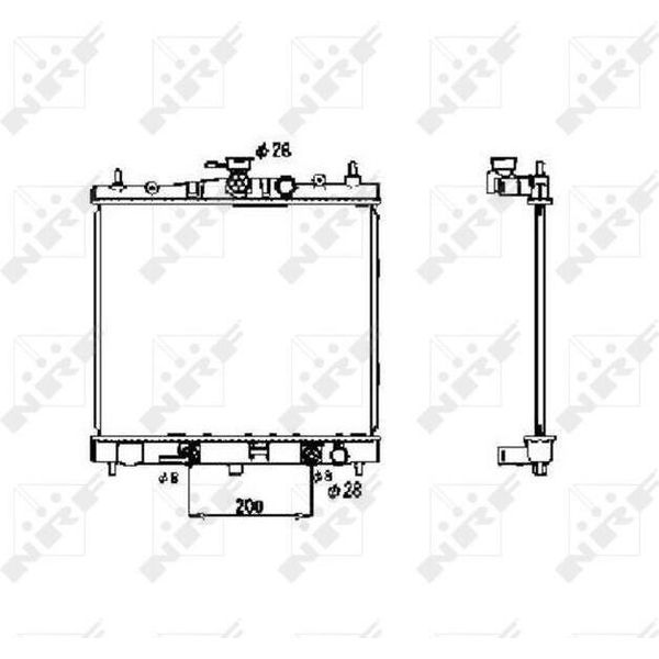 Nrf 53477 - Oe 21460AX000 Radiatore, Raffreddamento Motore Per Micra Iii (K12)-image