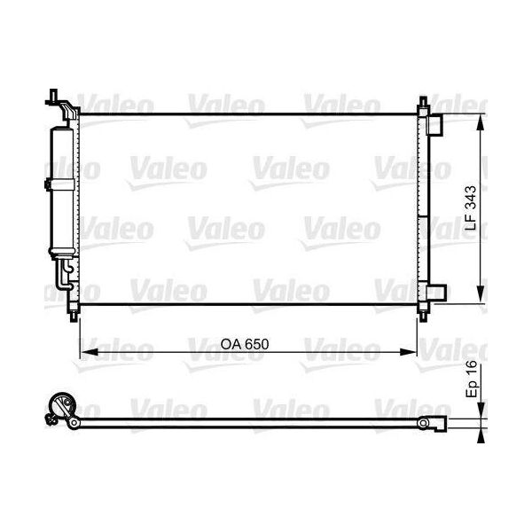 Valeo 814221 - Condensatore Aria Condizionata Oe 92110EW80A Con Essiccatore Per Juke (F15)-image