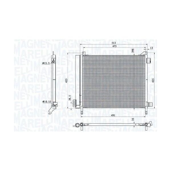 Magneti Marelli 350203793000 - Oe 92100 1HC1B Condensatore Aria Condizionata Con Essiccatore Per Micra Iv (K13)-image