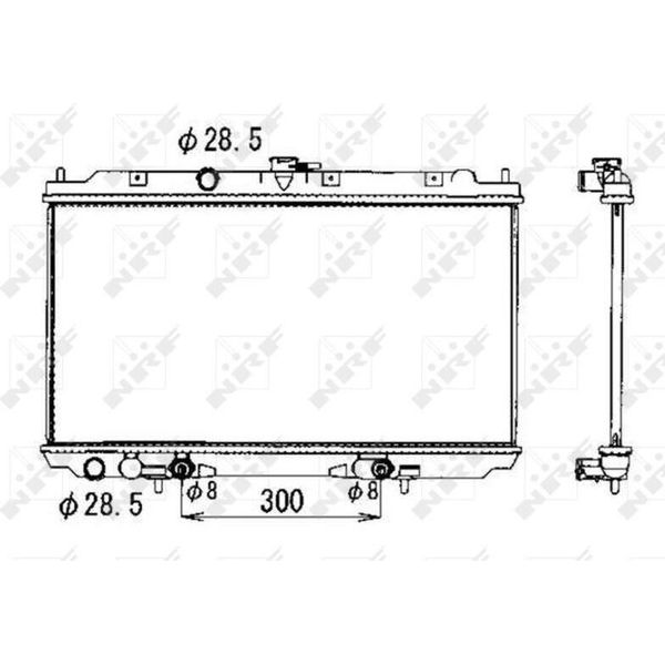 Nrf 53390 - Oe 21460AV700 Radiatore, Raffreddamento Motore Per Almera Ii (N16), Primera (P12)-image