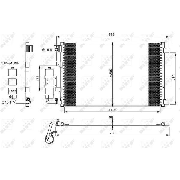 Nrf 35973 - Condensatore Aria Condizionata Oe 92100JD200 Con Essiccatore Per Qashqai +2 I (J10)-image