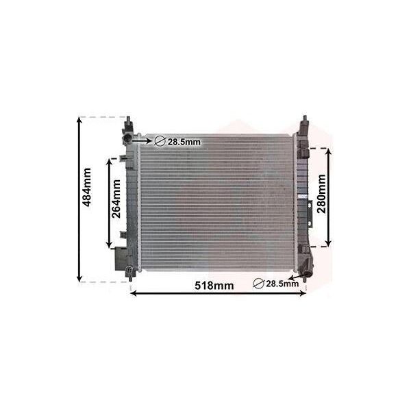 Van Wezel 33012711 - Oe 214103VS1A Radiatore, Raffreddamento Motore Per Note (E12)-image
