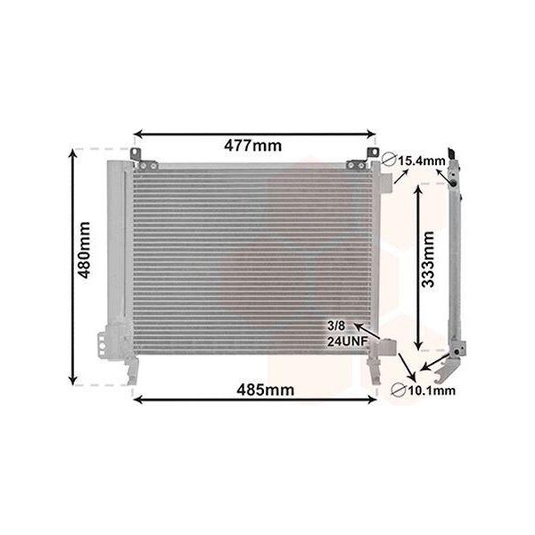 Van Wezel 13015704 - Condensatore Aria Condizionata Oe 921001HC1B Con Essiccatore Per Micra Iv (K13)-image