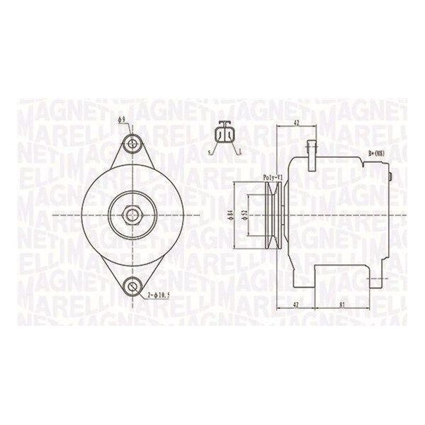 Magneti Marelli 063731615010 - Alternatore Per X-Trail (T30), Pick-Up (D22), Almera Ii (N16)-image