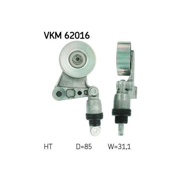 Skf Vkm 62016 - Puleggia Tenditore Oe 11750 2W200, Cinghia A V Per Patrol Gr V, Terrano Ii (R20)-image