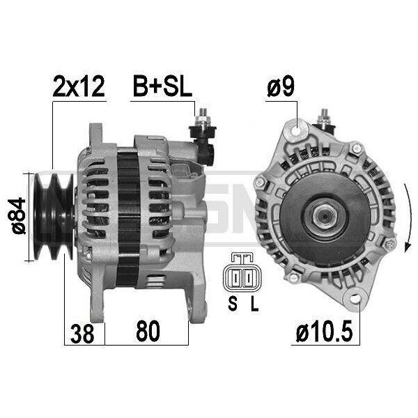 Era 209507A - Alternatore Oe A003TB0699 Per Navara (D22), Pick-Up (D22)-image