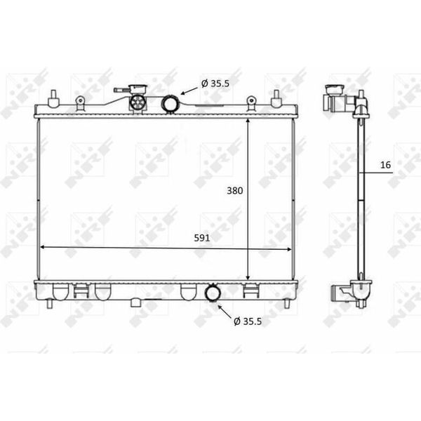 Nrf 58236 - Oe 214101FD0A Radiatore, Raffreddamento Motore Per Juke (F15)-image