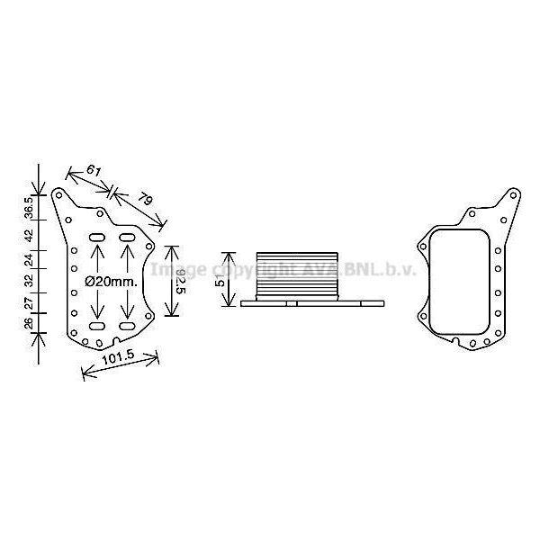 Prasco RT3638 - Radiatore Olio Oe 6221800011 Per Talento, Vito (W447), Qashqai +2 I (J10), Qashqai Ii (J11), X-Trail (T32), Vivaro (X82), Vivaro B (X82), Espace V (Jr), Fluence (L3), Grand Scenic Iii (Jz), Grand Scenic Iv (R9), Kadjar (Ha, Hl), Koleos Ii (Hc), Megane Cc, Megane Iii, Megane Iv, Scenic Iii, Scenic Iv, Talisman-image