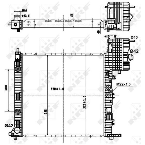 Nrf 50581 - Oe 6385012101 Radiatore, Raffreddamento Motore Per Classe V (638/2), Vito (W638)-image