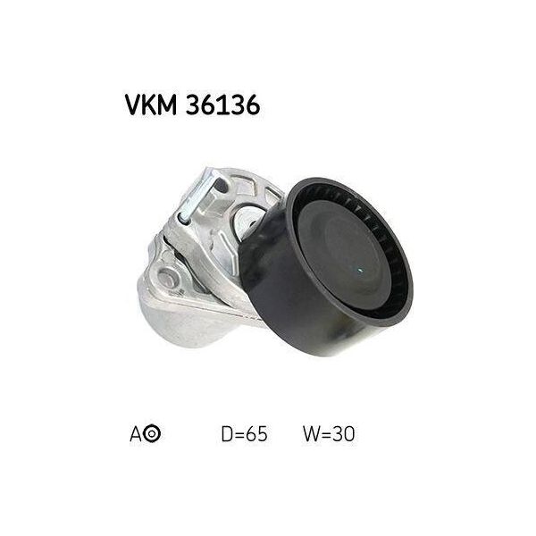 Skf Vkm 36136 Rullo Tenditore, Cinghia Trapezoidale Dentata Oe 117505337R Compatibile Con Vivaro, Espace, Fluence, Scenic, Kadjar, Koleos, Megane, Talisman, Talento, Classe C, Vito, Trafic, NV300, Qashqai, X-Trail-image
