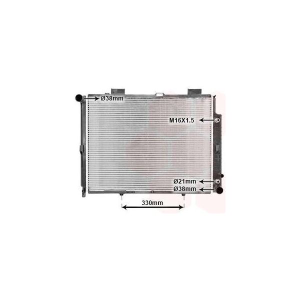 Radiatore Motore Van Wezel (30002189) Scambiatore Di Calore Raffreddamento Radiatore Motore-image