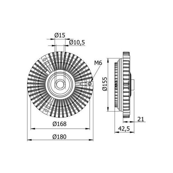 Mahle Cfc 71 000S - Oe 603 200 06 22 Frizione, Ventola Radiatore Per Classe G (W461), Classe G (W463)-image
