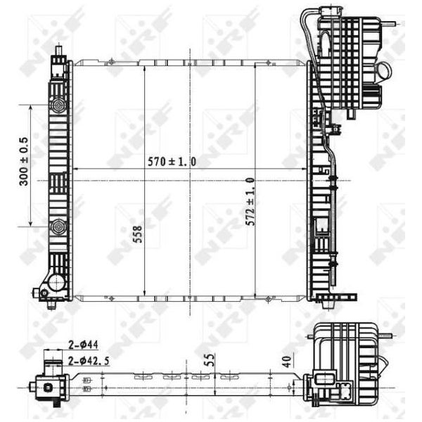 Nrf 53177 - Oe 6385013401 Radiatore, Raffreddamento Motore Per Classe V (638/2), Vito (W638)-image