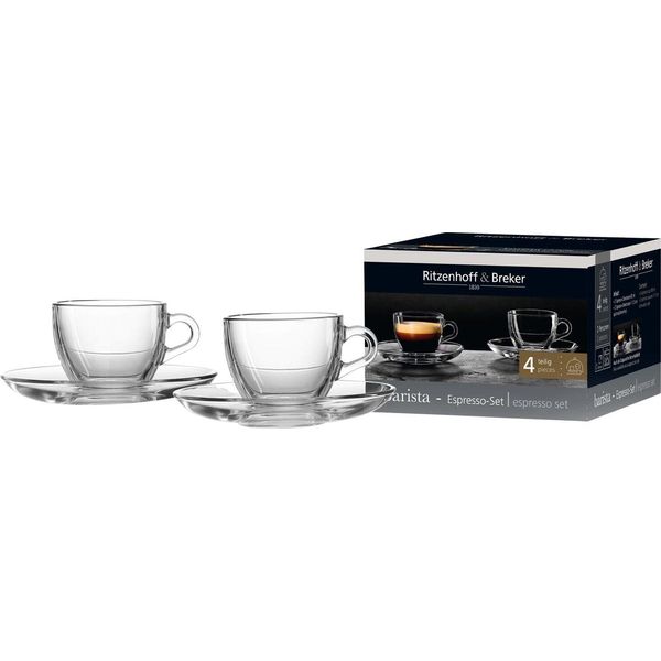 Ritzenhoff & Breker 822038 Ritzenhoff & Breker Set Per Espresso Barista, 4 Pezzi-image