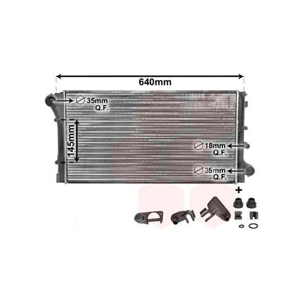 Van Wezel 17002292 - Oe 46798743 Radiatore, Raffreddamento Motore Per Panda-image