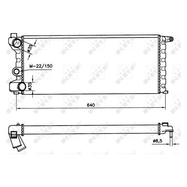 Nrf 58742 - Radiatore Oe 46551216, Raffreddamento Motore Per Panda-image