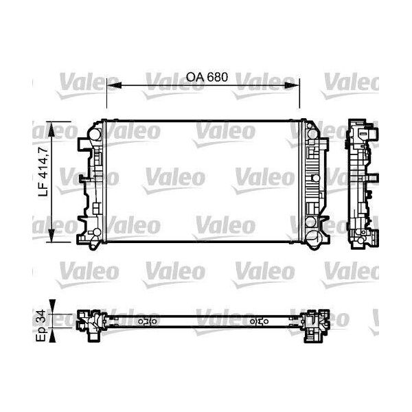 Valeo 735089 - Radiatore Oe 9065000302, Raffreddamento Motore Per Sprinter (W906), Sprinter (W907, W910), Sprinter (W907)-image