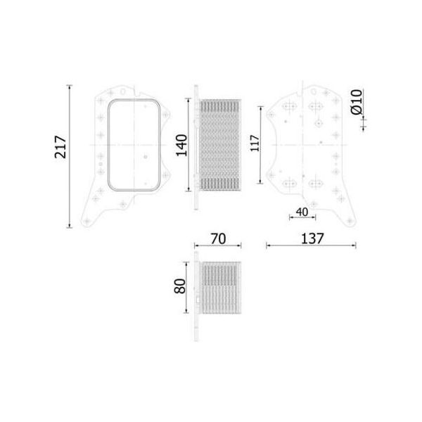 Mahle Clc 275 000S - Oe 2130500QAE Radiatore Olio Per Qashqai +2 I (J10), Qashqai Ii (J11), X-Trail (T32)-image