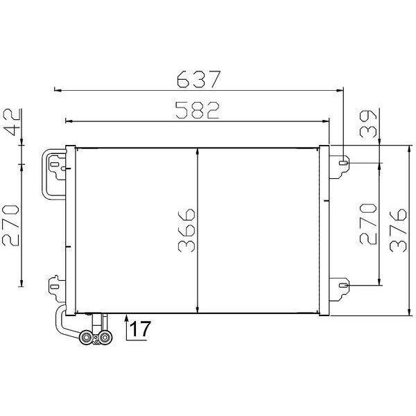 Mahle Ac 304 000S - Condensatore Aria Condizionata Oe 7700434383 Per Scenic I, Megane I, Megane Scenic-image