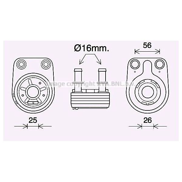 Prasco FT3460 - Radiatore Olio Oe 46810102 Per Doblo, Palio, Punto, Strada-image