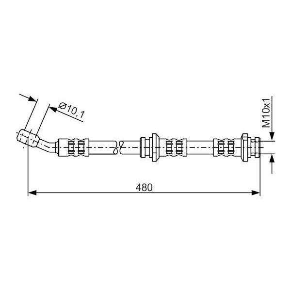 Bosch 1 987 476 802 - Tubo Freno Oe 46210 0M007 Per Almera I (N15)-image