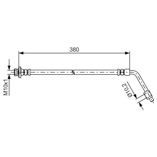 Bosch 1 987 481 623 - Tubo Freno Oe 46210 2S600 Per Navara (D22), Pick-Up (D22)-image