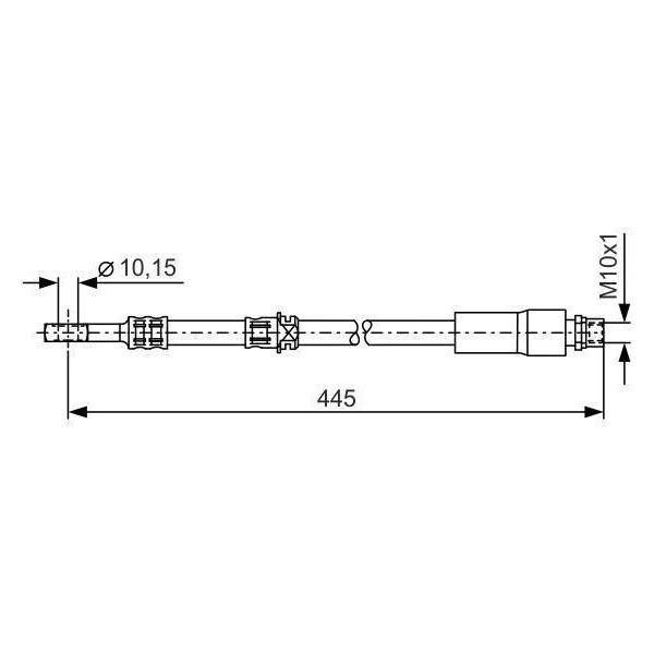 Bosch 1 987 476 455 - Bremsschlauch Oe 13 136 715 Per Astra H, Astra (A04), Zafira B, Meriva B (S10)-image