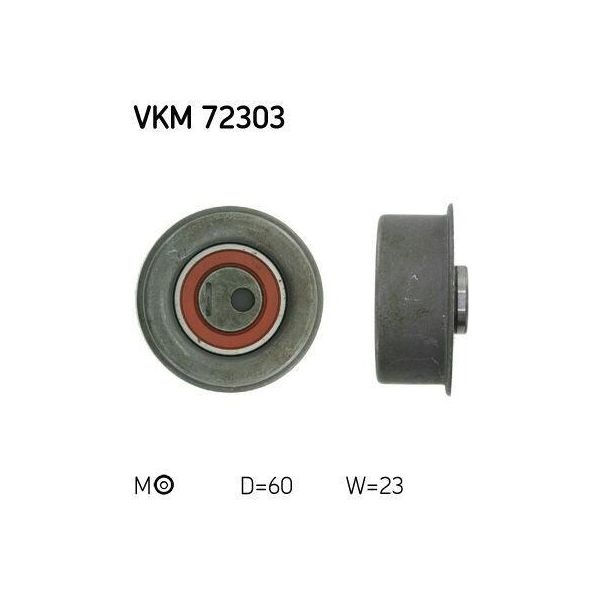Skf Vkm 72303 - Puleggia Tenditore Oe RF03 12 720, Cinghia Di Distribuzione Per Almera I (N15), Primera (P10), Primera (P11), Primera (W10)-image