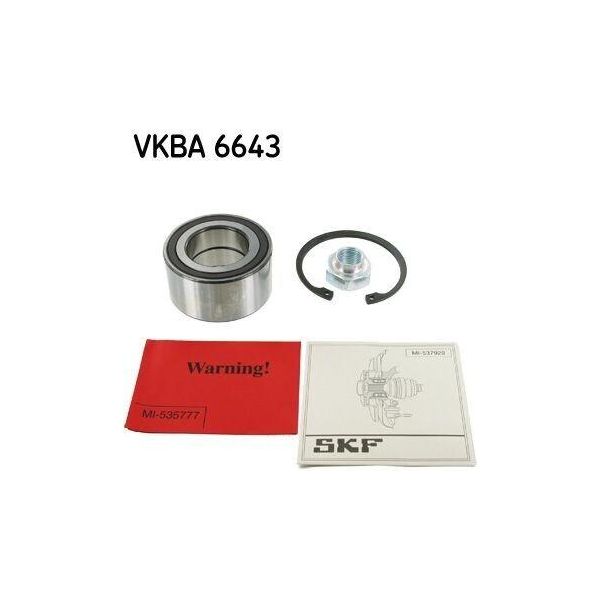 Skf Vkba 6643 - Oe 47 00 979 Radlagersatz FüR Agila A-image