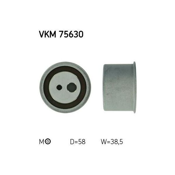 Skf Vkm 75630 - Oe 24810 37100 Puleggia Tenditore, Cinghia Di Distribuzione Per Tucson (Jm), Sonata Iv (Ef), Santa Fe I (Sm), Grandeur (Tg), Coupé (Gk), Sportage (Je, Km), Magentis, Carnival Iii (Vq)-image