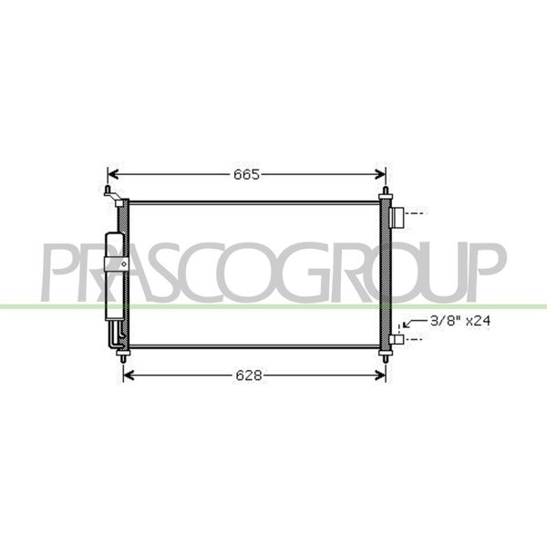Prasco DS011C004 - Condensatore Aria Condizionata Oe 92100AX800 Per Juke (F15), Micra Iii (K12), Note (E11, NE11)-image
