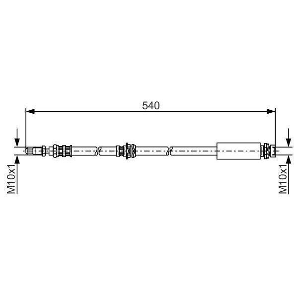 Bosch 1 987 476 057 - Tubo Freno Oe 1211729 Per Fiesta V, Fusion-image