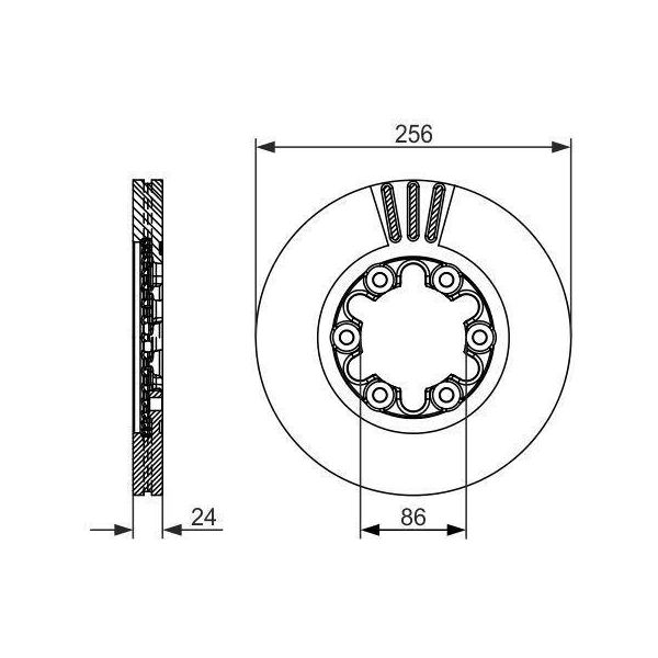 Bosch 0 986 479 712 - Oe 3902826 Disco Freno Per Ranger (Eq, Er, R), Ranger (Et)-image
