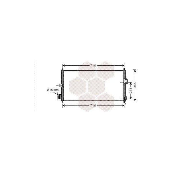 Van Wezel 13005311 - Oe 92100 BU005 Condensatore Aria Condizionata Con Essiccatore Per Almera Tino (V10)-image
