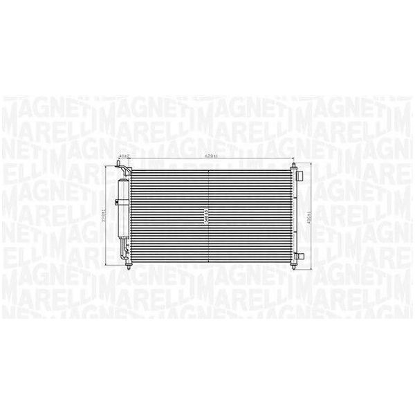 Magneti Marelli 350203829000 - Condensatore Aria Condizionata Oe 92100 AX800 Con Essiccatore Per Tiida (C11), Note (E11, NE11), Micra Iii (K12), Juke (F15)-image