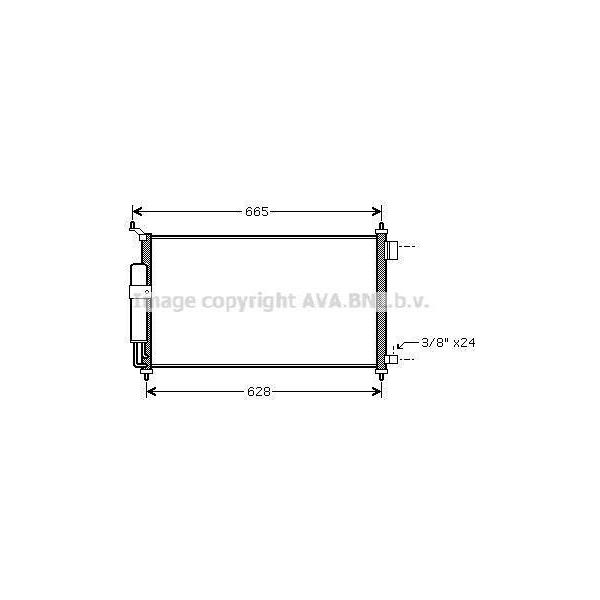 Prasco DN5251D - Condensatore Aria Condizionata Oe 92100AX800 Per Juke (F15), Micra Iii (K12), Note (E11, NE11)-image