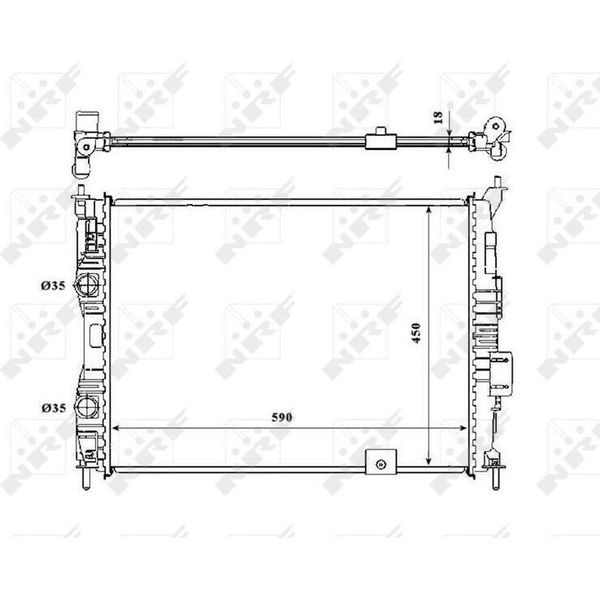 Nrf 53846 - Oe 21400JD000 Radiatore, Raffreddamento Motore Per Qashqai +2 I (J10)-image