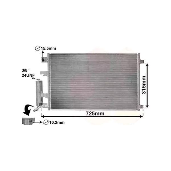 Van Wezel 13015702 - Oe 92100BB50A Condensatore Aria Condizionata Con Essiccatore Per Qashqai +2 I (J10)-image