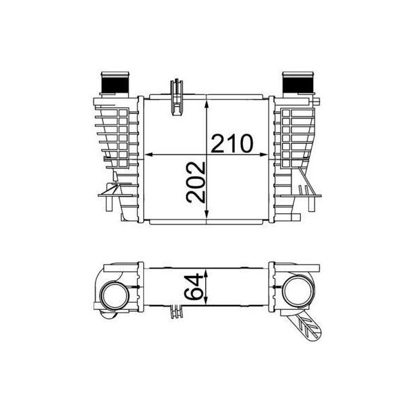 Mahle Ci 264 000S - Oe 82 00 471 884 Intercooler Per Clio Ii, Clio Iii, Modus (F/JP0)-image
