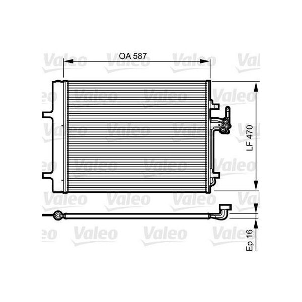 Valeo 814184 - Condensatore Aria Condizionata Oe 1405365 Per S-Max (WA6), Galaxy (WA6), Mondeo Iv, Discovery Sport (L550), Freelander 2 (L359), Range Rover Evoque (L538)-image