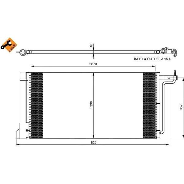 Nrf 350051 - Condensatore Aria Condizionata Oe 1684204 Con Essiccatore Per C-Max, Focus Iii, Grand C-Max-image