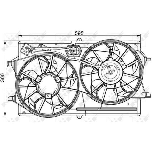 Nrf 47061 - Ventola Del Radiatore Oe 1061258 Per Focus (Daw, Dbw), Focus (Dnw), Focus (Dfw)-image