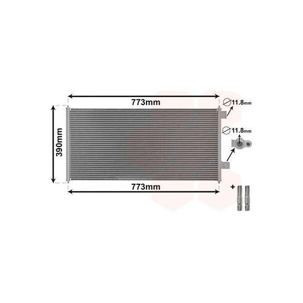 Van Wezel 18005361 - Condensatore Aria Condizionata Oe 2T1H19710AB Per Tourneo Connect, Transit Connect-image