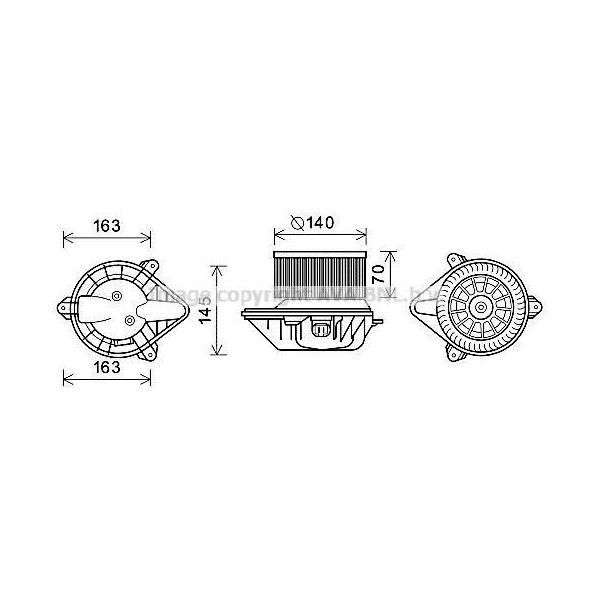 Prasco OL8624 - Motore Soffiante Oe 2761400QAC Per Primastar (X83), Vivaro (J7), Vivaro (F7), Vivaro A (E7), Vivaro A (X83), Trafic Ii (El), Trafic Ii (Jl), Trafic Ii (Fl)-image
