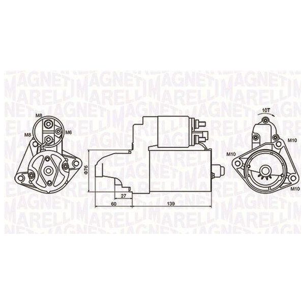 Magneti Marelli 063721050010 - Motorino Di Avviamento, Starter Per B-Max, C-Max, Ecosport, Fiesta Iv, Fiesta V, Puma, Mondeo Iv, Grand C-Max, Fusion, Focus Iii, Focus Ii, Focus (Dnw), Focus (Dfw), Focus (Daw, Dbw), Focus C-Max (DM2), Fiesta Vi-image