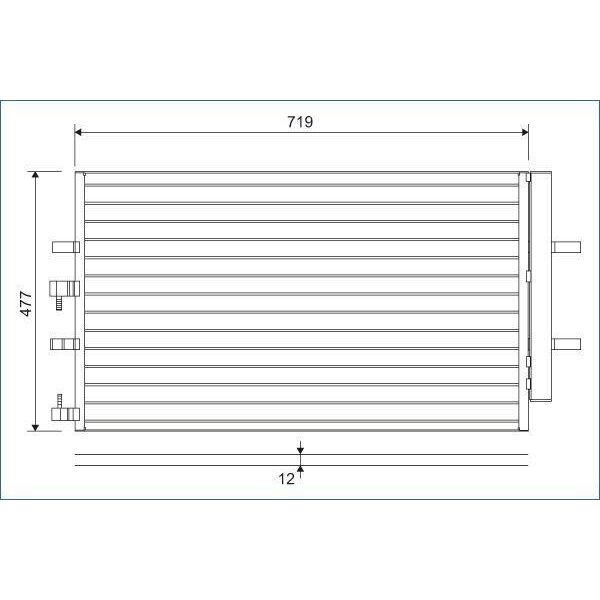 Valeo 822590 - Condensatore Aria Condizionata Oe 1778169 Con Essiccatore Per Transit V363, Tourneo Custom, Transit Custom-image