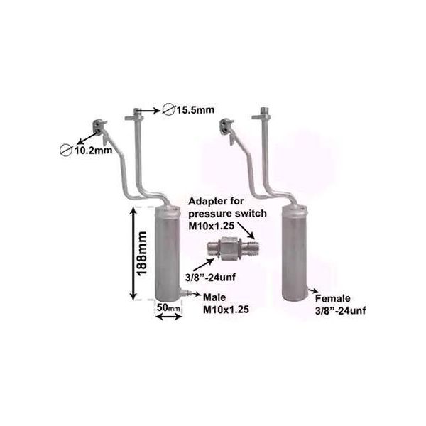 Van Wezel 1301D284 - Essiccatore Aria Condizionata Oe 92131JD50A Per Qashqai +2 I (J10)-image