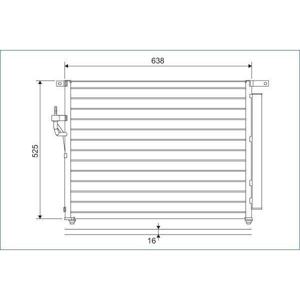 Valeo 822603 - Condensatore Aria Condizionata Oe 5139233 Con Essiccatore Per Ranger (Tke)-image
